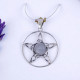 Wholesale 925 Sterling Silver Gemstone Pendant 5-Point Star Pentagram Charm Pendant Natural Gemstone Jewelry (MYS P35)