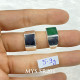 Wholesale Multi-Gemstone 925 Silver Square Minimalist Signet Rings | MYS SR201 Wholesale Multi-Gemstone 925 Silver Square Minimalist Signet Rings | MYS SR201