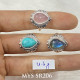 Wholesale Multi-Gemstone 925 Silver Teardrop Balinese Shield Rings | MYS SR206 Wholesale Multi-Gemstone 925 Silver Teardrop Balinese Shield Rings | MYS SR206