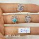 Wholesale Multi-Gemstone 925 Silver Ornate Crescent Moon Rings | MYS SR208 Wholesale Multi-Gemstone 925 Silver Ornate Crescent Moon Rings | MYS SR208