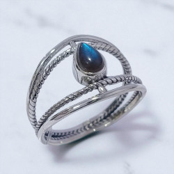 Wholesale Teardrop 925 Silver Multi-Wire Open Cage Rings | MYS SR209