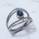 Wholesale Teardrop 925 Silver Multi-Wire Open Cage Rings | MYS SR209 Wholesale Teardrop 925 Silver Multi-Wire Open Cage Rings | MYS SR209