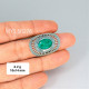 Wholesale 925 Sterling Silver Oval Green Emerald Cocktail Ring | MYS SR276 | 6.2g Wholesale 925 Sterling Silver Oval Green Emerald Cocktail Ring | MYS SR276 | 6.2g