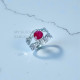 Wholesale 925 Sterling Silver Ruby Filigree Ring | MYS SR278 | 3.2g Wholesale 925 Sterling Silver Ruby Filigree Ring | MYS SR278 | 3.2g