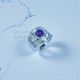Wholesale 925 Sterling Silver Amethyst Textured Wave Ring | MYS SR280 | 3.7g Wholesale 925 Sterling Silver Amethyst Textured Wave Ring | MYS SR280 | 3.7g