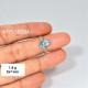 Wholesale 925 Sterling Silver Blue Topaz Pear Chevron Tiara Ring | MYS SR284 | 1.8g