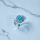 Wholesale 925 Sterling Silver Turquoise Vintage Scroll Ring | MYS SR285 | 2.5g Wholesale 925 Sterling Silver Turquoise Vintage Scroll Ring | MYS SR285 | 2.5g