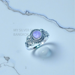 Wholesale 925 Sterling Silver Amethyst Vintage Scroll Ring | MYS SR286 | 2.5g Wholesale 925 Sterling Silver Amethyst Vintage Scroll Ring | MYS SR286 | 2.5g