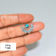 Wholesale 925 Sterling Silver Labradorite Sunburst Crescent Shield Ring | MYS SR288 | 2.9g