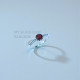 Wholesale 925 Sterling Silver Garnet Dainty Crown Stacking Ring | MYS SR289 | 1.6g Wholesale 925 Sterling Silver Garnet Dainty Crown Stacking Ring | MYS SR289 | 1.6g