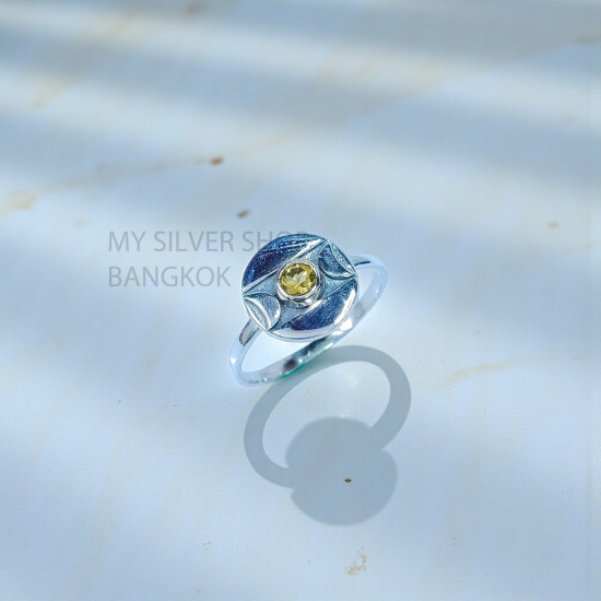 Wholesale 925 Sterling Silver Citrine Triple Moon Goddess Ring | MYS SR290 | 2.1g Wholesale 925 Sterling Silver Citrine Triple Moon Goddess Ring | MYS SR290 | 2.1g