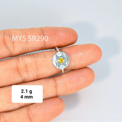 Wholesale 925 Sterling Silver Citrine Triple Moon Goddess Ring | MYS SR290 | 2.1g
