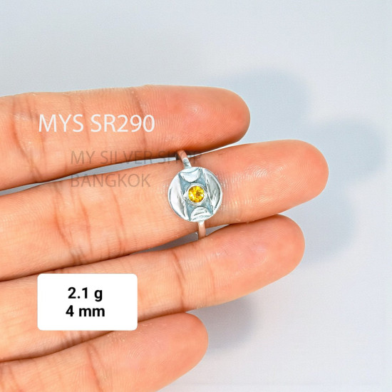 Wholesale 925 Sterling Silver Citrine Triple Moon Goddess Ring | MYS SR290 | 2.1g Wholesale 925 Sterling Silver Citrine Triple Moon Goddess Ring | MYS SR290 | 2.1g