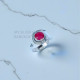 Wholesale 925 Sterling Silver Ruby Round Shield Ring | MYS SR292 | 3g Wholesale 925 Sterling Silver Ruby Round Shield Ring | MYS SR292 | 3g