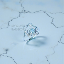 Wholesale 925 Sterling Silver Blue Topaz Anahata Heart Chakra Ring | MYS SR298 | 1.9g Wholesale 925 Sterling Silver Blue Topaz Anahata Heart Chakra Ring | MYS SR298 | 1.9g