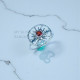 Wholesale 925 Sterling Silver Garnet Openwork Sunburst Sunwheel Ring | MYS SR301 | 2.3g Wholesale 925 Sterling Silver Garnet Openwork Sunburst Sunwheel Ring | MYS SR301 | 2.3g