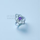 Wholesale 925 Sterling Silver Amethyst Vintage Ornate Filigree Flower Ring | MYS SR305 | 2.7g Wholesale 925 Sterling Silver Amethyst Vintage Ornate Filigree Flower Ring | MYS SR305 | 2.7g