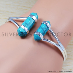 Turquoise 925 Sterling Silver Bangles (SJWB-115)