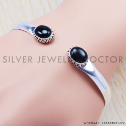 Rose Quartz 925 Sterling Silver Bangles (SJWB-1)