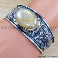 Golden Rutile 925 Sterling Silver Bangles (SJWB-126) Golden Rutile 925 Sterling Silver Bangles (SJWB-126)