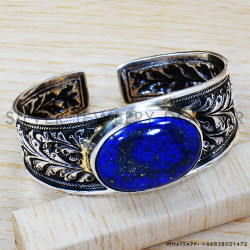 Lapis Lazuli 925 Sterling Silver Bangles (SJWB-127)