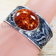 Amber 925 Sterling Silver Bangles (SJWB-129) Amber 925 Sterling Silver Bangles (SJWB-129)