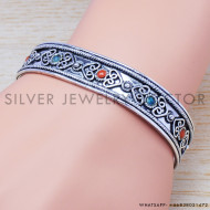 Carnelian 925 Sterling Silver Bangles (SJWB-14) Carnelian 925 Sterling Silver Bangles (SJWB-14)
