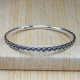 Handmade Jewelry Magnificent 925 Sterling Silver Oxidized Bangle SJWB-166