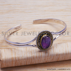 Garnet 925 Sterling Silver Bangles (SJWB-27) Garnet 925 Sterling Silver Bangles (SJWB-27)