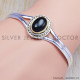 Black Onyx 925 Sterling Silver Bangles (SJWB-38)
