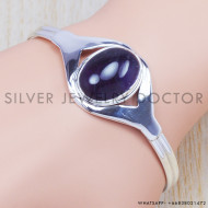 Amethyst 925 Sterling Silver Bangles (SJWB-4) Amethyst 925 Sterling Silver Bangles (SJWB-4)