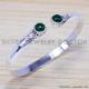 Green Onyx 925 Sterling Silver Bangles (SJWB-56) Green Onyx 925 Sterling Silver Bangles (SJWB-56)
