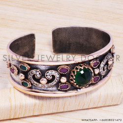 Emerald 925 Sterling Silver Bangles (SJWB-60) Emerald 925 Sterling Silver Bangles (SJWB-60)