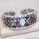 Rainbow Moonstone 925 Sterling Silver Bangles (SJWB-61) Rainbow Moonstone 925 Sterling Silver Bangles (SJWB-61)