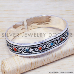 Turquoise 925 Sterling Silver Bangles (SJWB-62) Turquoise 925 Sterling Silver Bangles (SJWB-62)