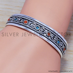 Turquoise 925 Sterling Silver Bangles (SJWB-62)