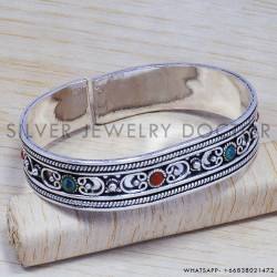 Turquoise 925 Sterling Silver Bangles (SJWB-64) Turquoise 925 Sterling Silver Bangles (SJWB-64)