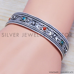 Turquoise 925 Sterling Silver Bangles (SJWB-64)