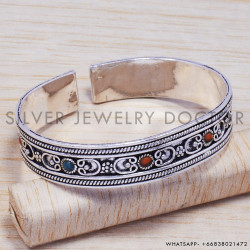 Turquoise 925 Sterling Silver Bangles (SJWB-65) Turquoise 925 Sterling Silver Bangles (SJWB-65)