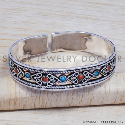 Turquoise 925 Sterling Silver Bangles (SJWB-68) Turquoise 925 Sterling Silver Bangles (SJWB-68)