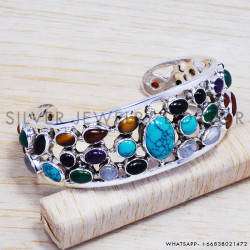 Turquoise 925 Sterling Silver Bangles (SJWB-73) Turquoise 925 Sterling Silver Bangles (SJWB-73)