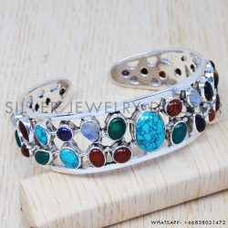 Turquoise 925 Sterling Silver Bangles (SJWB-74) Turquoise 925 Sterling Silver Bangles (SJWB-74)