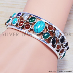 Turquoise 925 Sterling Silver Bangles (SJWB-74)