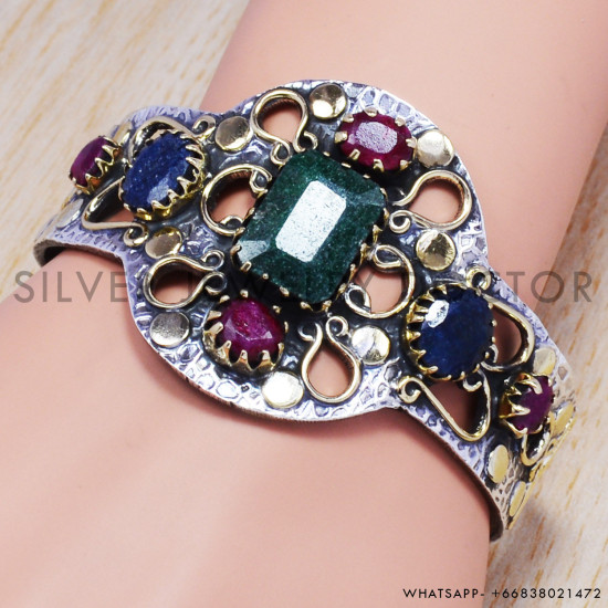 Ruby 925 Sterling Silver Bangles (SJWB-76) Ruby 925 Sterling Silver Bangles (SJWB-76)