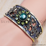Black Onyx 925 Sterling Silver Bangles (SJWB-78) Black Onyx 925 Sterling Silver Bangles (SJWB-78)