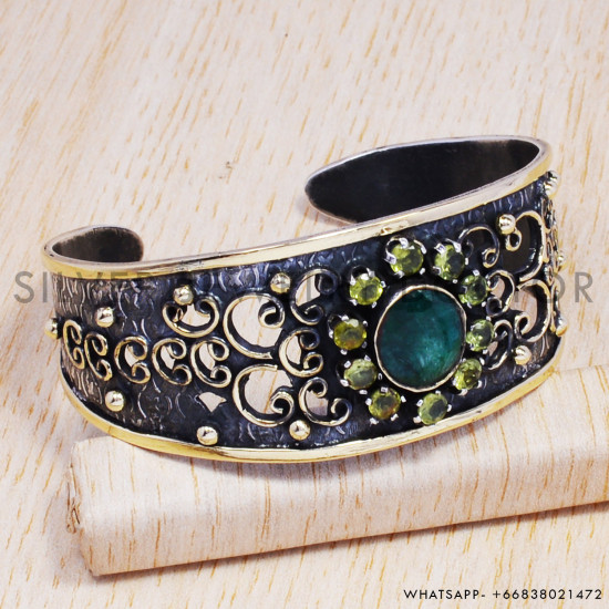 Black Onyx 925 Sterling Silver Bangles (SJWB-78) Black Onyx 925 Sterling Silver Bangles (SJWB-78)