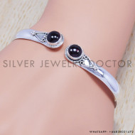 Black Onyx 925 Sterling Silver Bangles (SJWB-87) Black Onyx 925 Sterling Silver Bangles (SJWB-87)