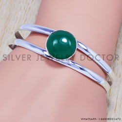 Carnelian 925 Sterling Silver Bangles (SJWB-90)
