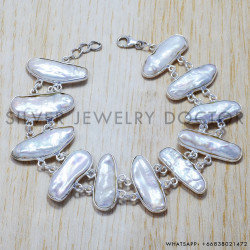 Pearl 925 Sterling Silver Bracelet (SJWBR-110) Pearl 925 Sterling Silver Bracelet (SJWBR-110)