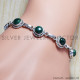 Malachite 925 Sterling Silver Bracelet (SJWBR-12)